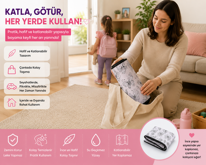 🎨 Kids Su Geçirmez Yıkanabilir Boyama Örtüsü ✨