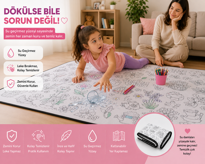 🎨 Kids Su Geçirmez Yıkanabilir Boyama Örtüsü ✨