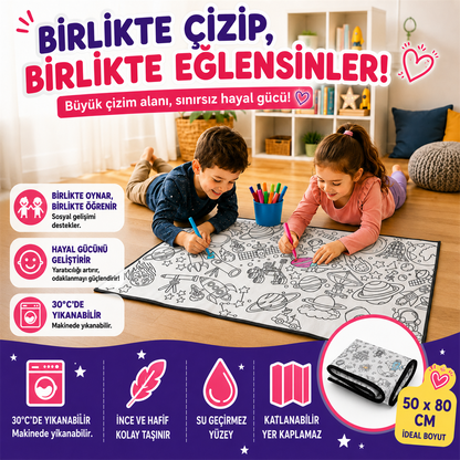 🎨 Kids Su Geçirmez Yıkanabilir Boyama Örtüsü ✨