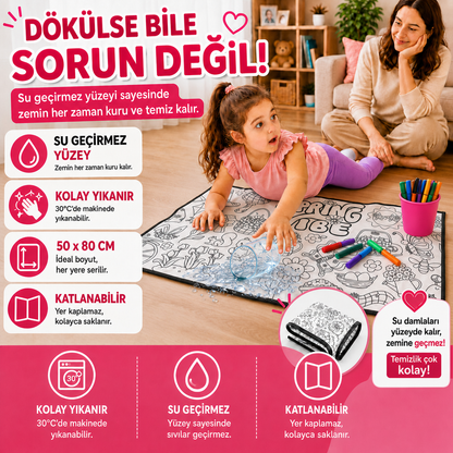 🎨 Kids Su Geçirmez Yıkanabilir Boyama Örtüsü ✨